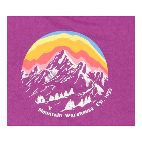 Hoodie Purple With Rainbow and Mountain