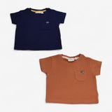 T-shirts Brown and Navy 2-pack