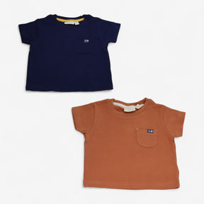 T-shirts Brown and Navy 2-pack