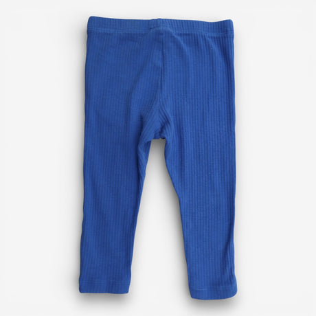 Blue ribbed leggings