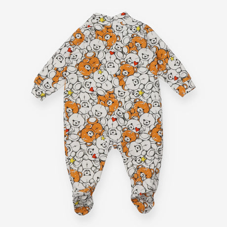 Sleepsuit White and Brown Teddy Bears