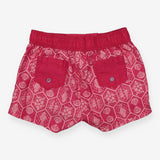 Pink beach shorts turtles and shells