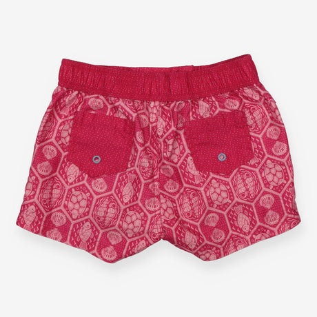 Pink beach shorts turtles and shells