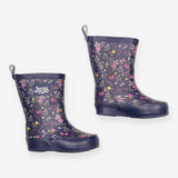 Wellies navy floral fairy