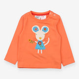 T-Shirt Long Sleeved Peach Maura The Mouse