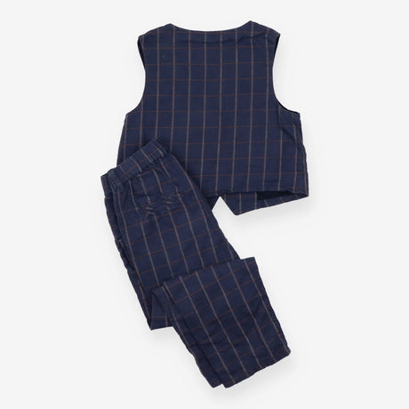 Heirloom Waistcoat and Trouser Blue and Brown 