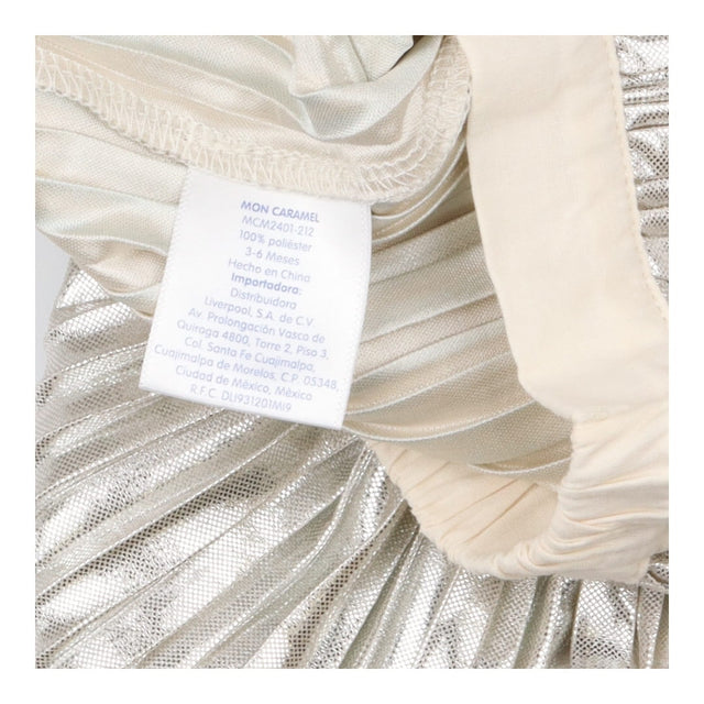 Mon Caramel Silver skirt and  cream frill bodysuit