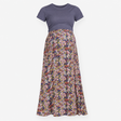 Slate Blue 2-in-1 Floral Maternity & Nursing Maxi 