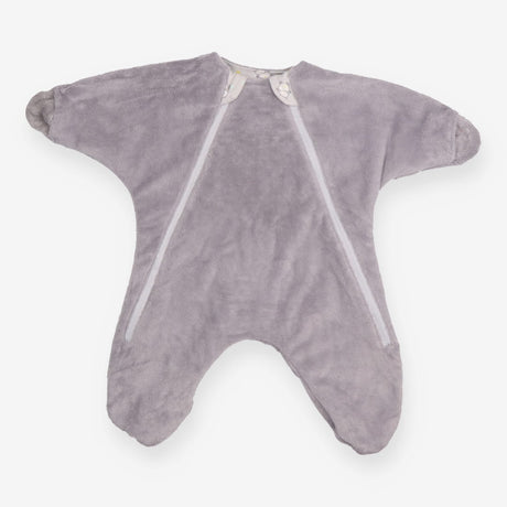 Footed Travel Starsuit grey owl reversible grey 
