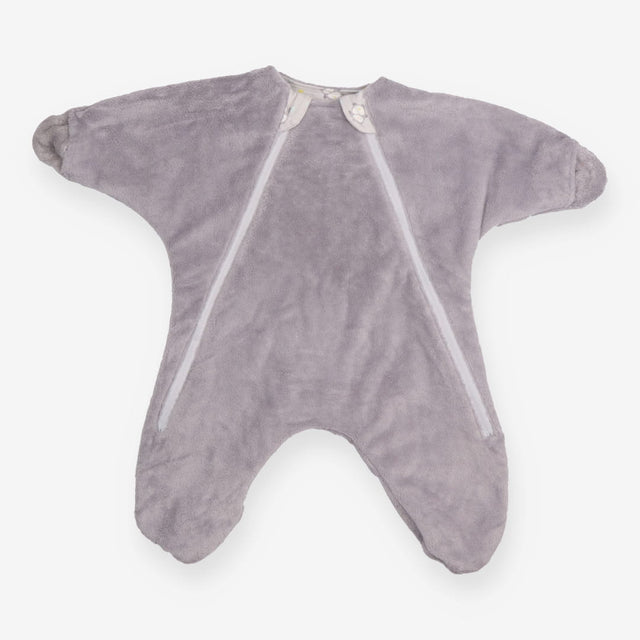 Footed Travel Starsuit grey owl reversible grey 