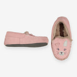 Slippers moccasins pink rabbit
