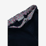 Girls cord trousers navy Floral Lining