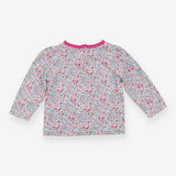 Floral Long Sleeve Pink Collar