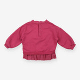 Sweater jersey dark Pink swans tuille frill