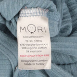 Roll neck blue ribbed bodysuit
