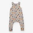 Jersey Romper Light Brown with Robots