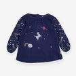 T Shirt Navy Unicorn and Stars