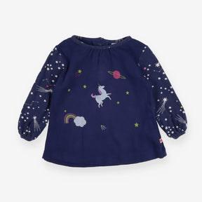 T Shirt Navy Unicorn and Stars
