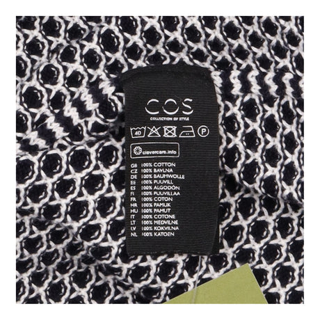 Dress Knit Jacquard Geometric Black White