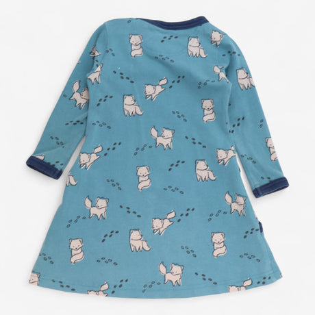Dress Blue with White Foxes
