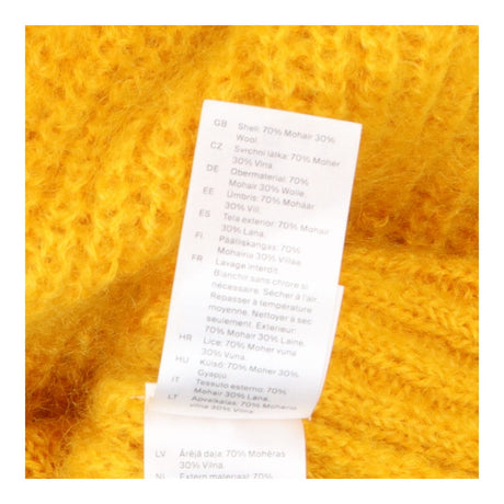 Yellow oversize knitted mohair rollneck sweater