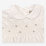 Baby Dress Smocked Corduroy Cream