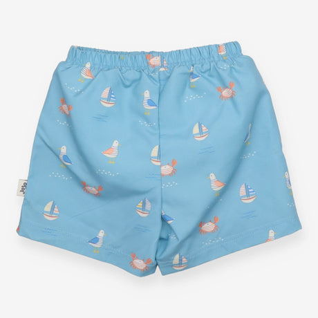 Swim Nappy Short Blue with Seagulls, Boats 