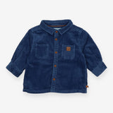 Blue cord shirt with pockets