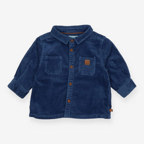 Blue cord shirt with pockets
