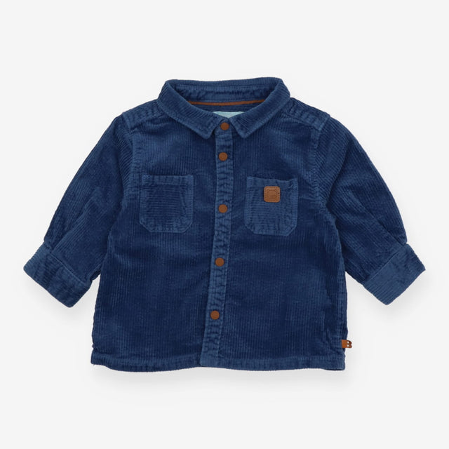 Blue cord shirt with pockets