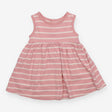 Pink Striped Strappy Dress