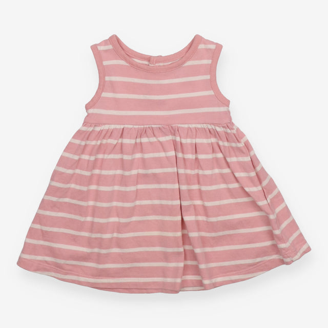 Pink Striped Strappy Dress
