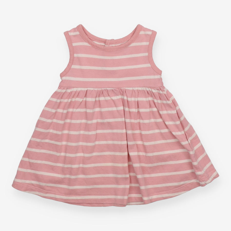 Pink Striped Strappy Dress