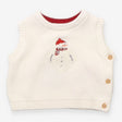 Sweater Vest Knit White Snowman