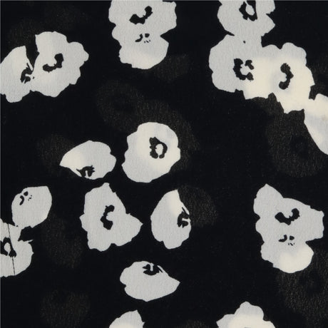 Black White Floral Long Sleeve Viscose Maternity M