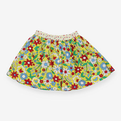 Skirt full yellow bright flowers