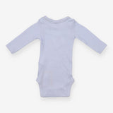 Bodysuit Blue Ribbed Lace Neckline