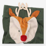 Green Ribbed Reindeer Joggers