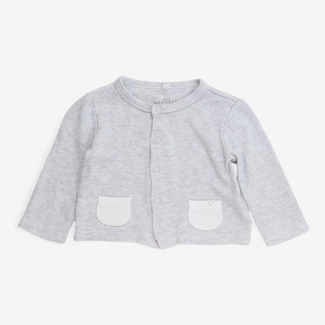 Cardigan - grey with pockets