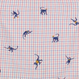 Shirt Long Sleeved Blue and Red Check Monkeys
