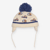 Cream Tractors Bobble Hat