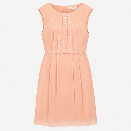 Sleeveless Dress Pink Embellished