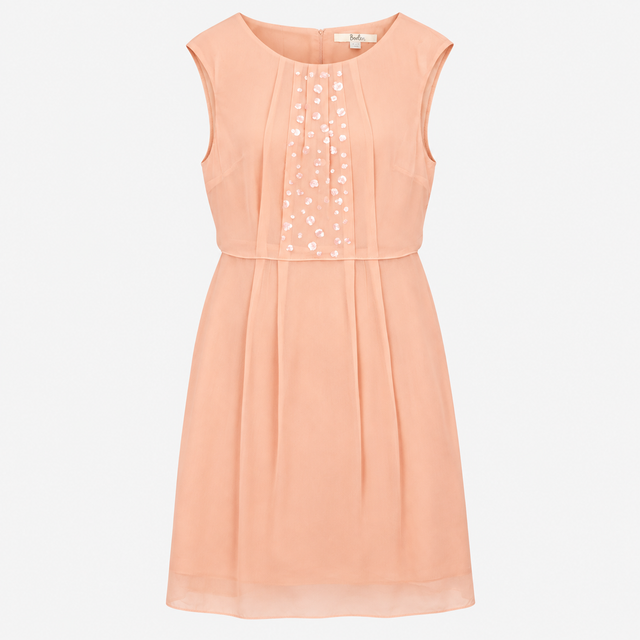 Sleeveless Dress Pink Embellished