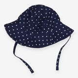 Navy Polka Dot Sun Hat 