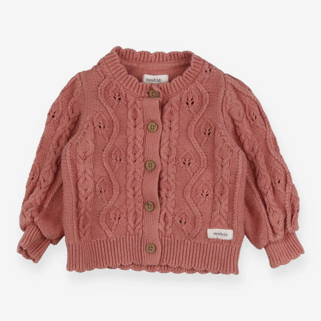 Cardigan pink cable design