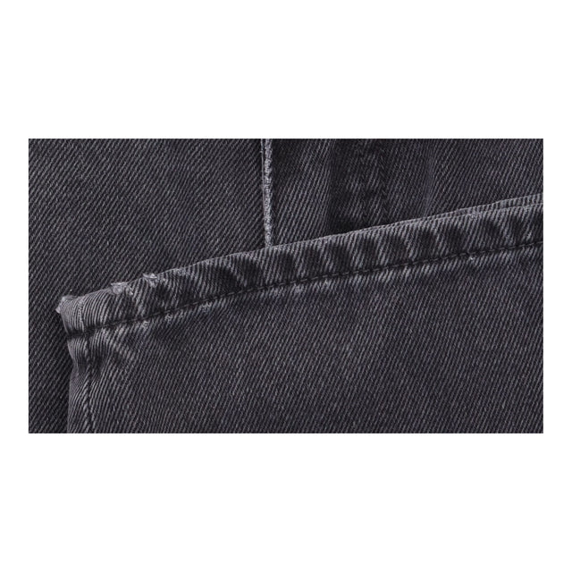 Straight Leg Jeans Washed Black Charcoal Denim