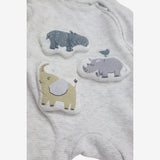 Sleepsuit Grey Zip Padded Animals