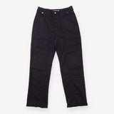 Cargo Jeans Black High Rise Straight Leg