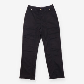 Cargo Jeans Black High Rise Straight Leg