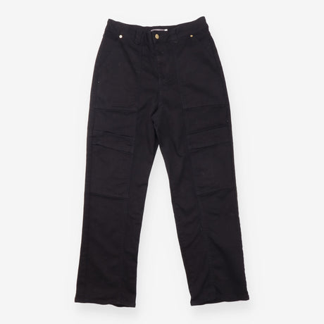 Cargo Jeans Black High Rise Straight Leg